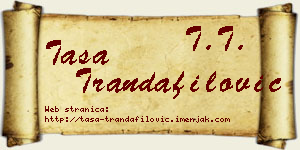 Tasa Trandafilović vizit kartica